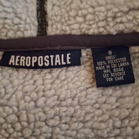 Aeropostale Women's Gray Sherpa Hoodie - Picture 4 of 5
